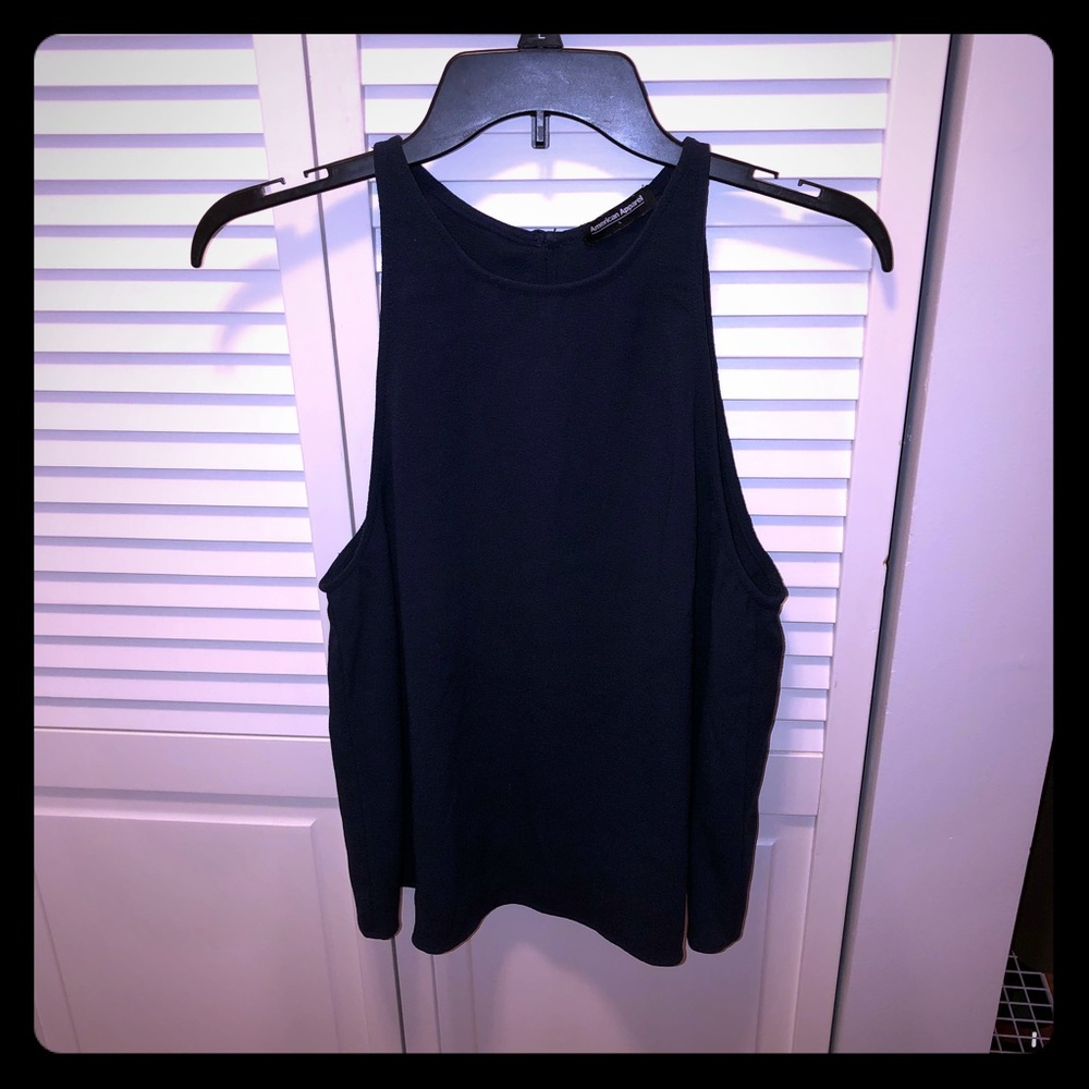 Navy American Apparel Swing Tank w/ Open Back (L)